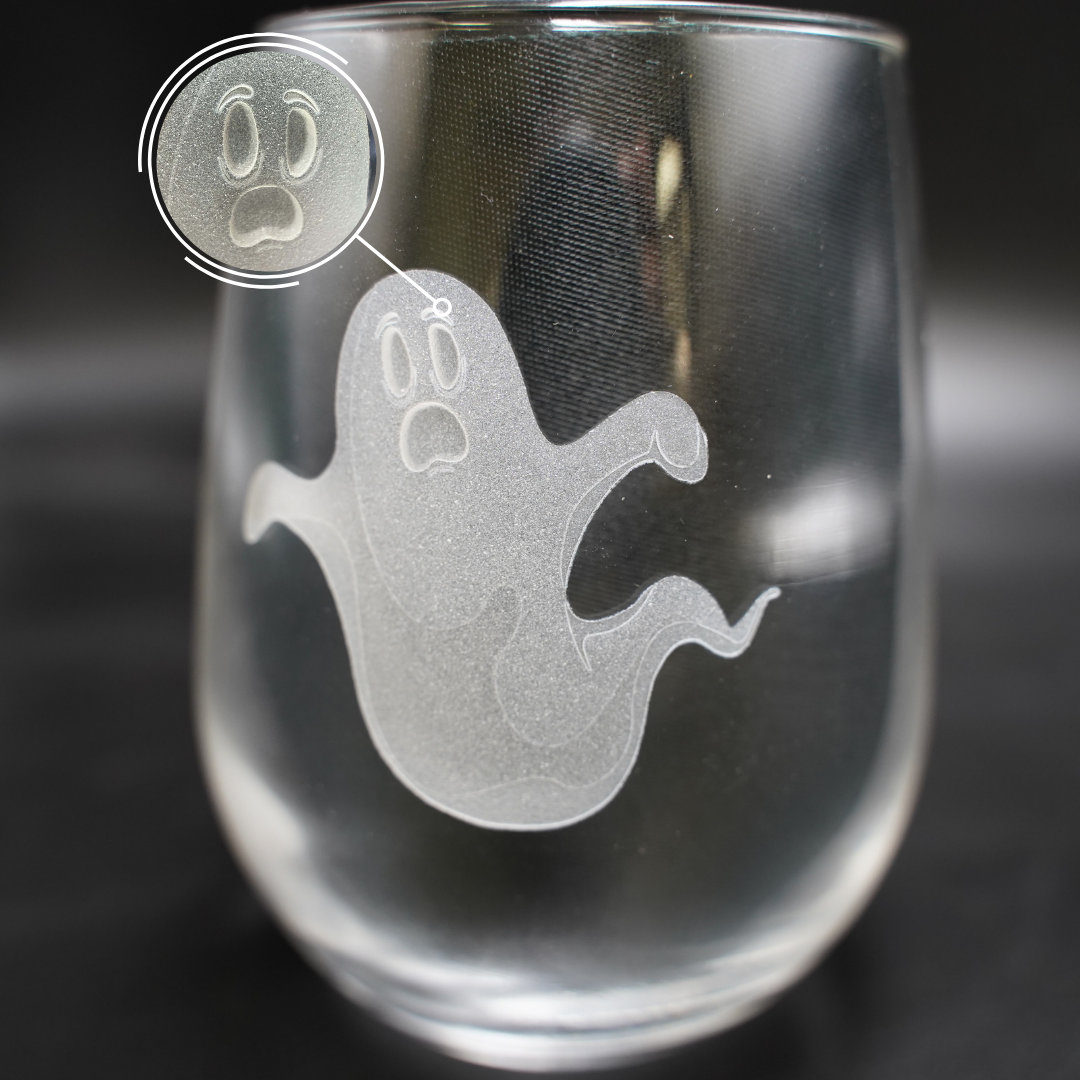 Engraved wine glass